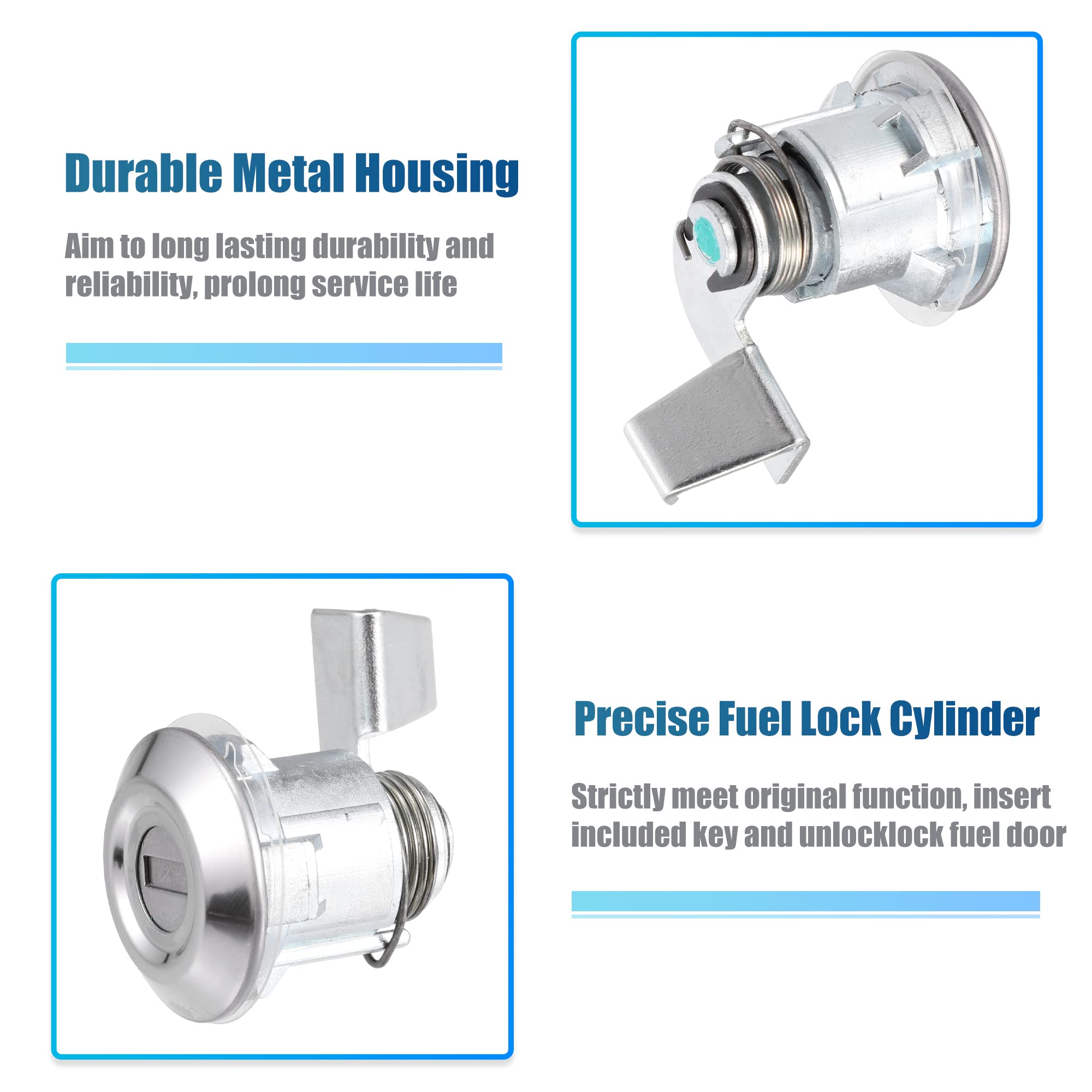 Amazon.com: X AUTOHAUX 1 Set Fuel Door Lock Cylinder with Keys for